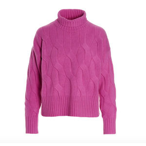 Max Mara Studio Cable-Knit Roll-Neck Sweater